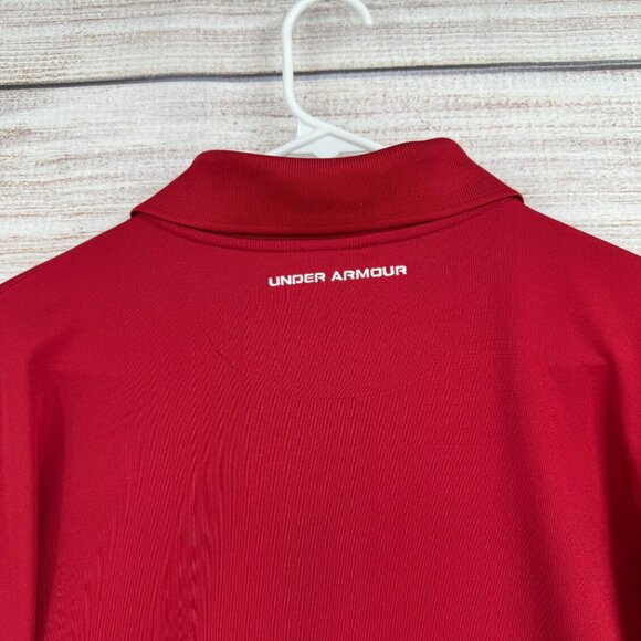 Under Armour USC Trojans Logo Polo Shirt Men's‎ Size XL Red/Maroon - Picture 4 of 12